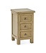 Julian Bowen Windsor Smokey Oak 3 Drawer Slim Bedside Table