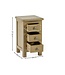 Julian Bowen Windsor Smokey Oak 3 Drawer Slim Bedside Table