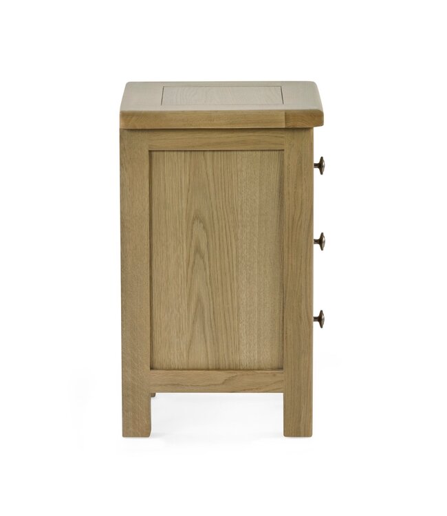 Julian Bowen Windsor Smokey Oak 3 Drawer Slim Bedside Table