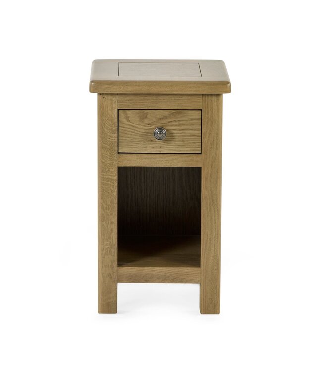Julian Bowen Windsor Smokey Oak 1 Drawer Slim Bedside Table