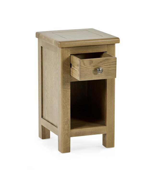 Julian Bowen Windsor Smokey Oak 1 Drawer Slim Bedside Table