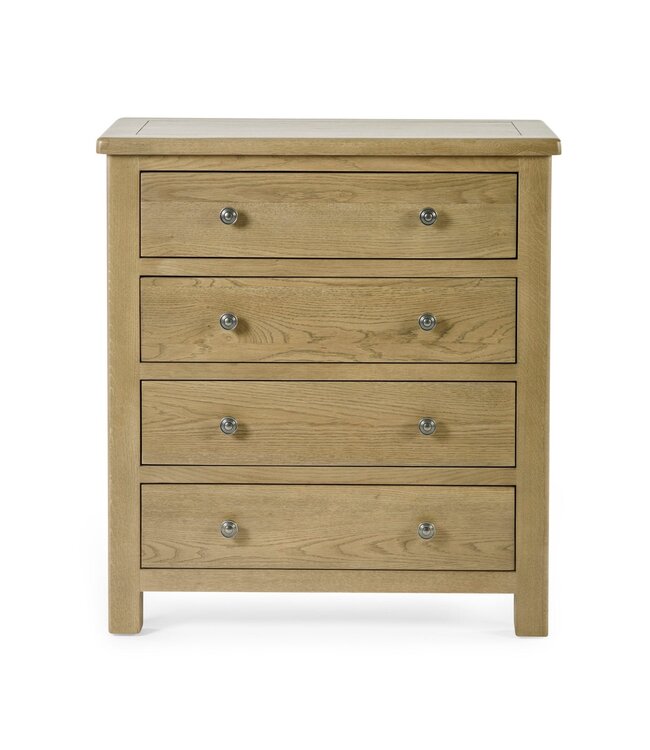 Julian Bowen Windsor Smokey Oak 4 Drawer Chest of Drawers