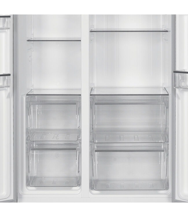 Montpellier Montpellier MSBS442K American Style Fridge Freezer – Black – 442L (291L Fridge / 151L Freezer)