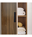 Julian Bowen Hampshire Walnut Effect Tall Bathroom Storage Cabinet