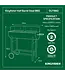 Kingfisher Garden Half Barrel Steel Drum BBQ Barbecue with Chrome Racks & Wheels