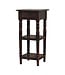 Mango Wood Tall Side Table with Drawer & Shelves