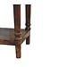 Mango Wood Tall Side Table with Drawer & Shelves
