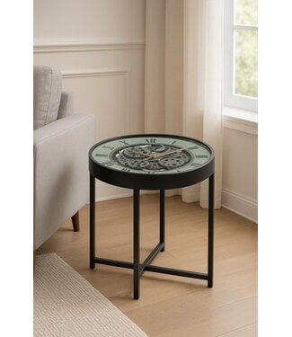 McGowan & Rutherford Moving Gears Clock Side Table