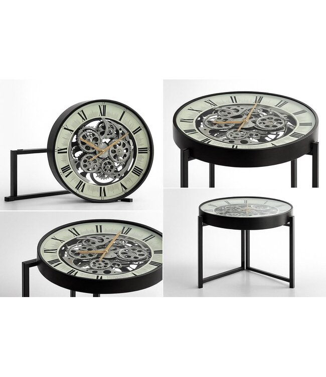 McGowan & Rutherford Moving Gears Clock Side Table