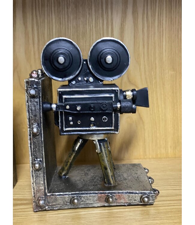 Vintage Camera Bookends | Poly-Resin Decorative Shelf Decor | Freitaslaf