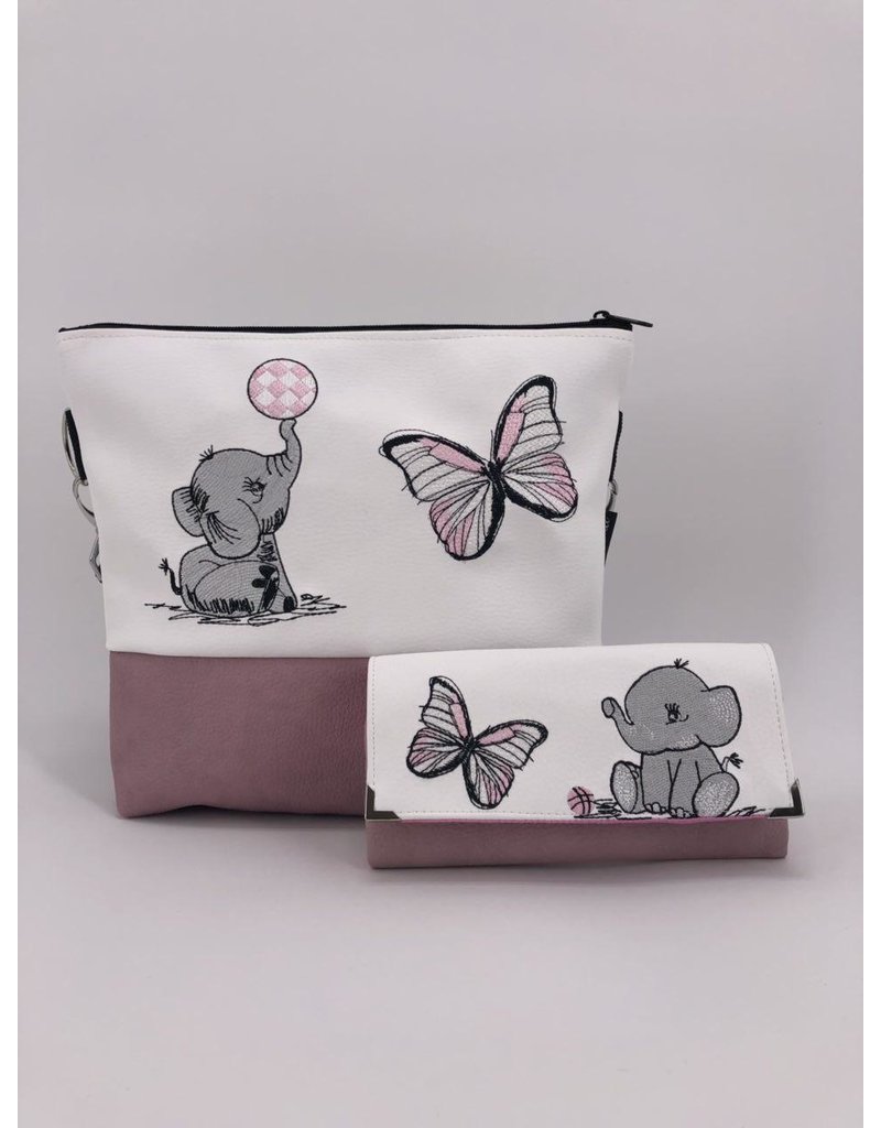 Milow Set - Elefant mit Schmetterling inklusive Geldbörse