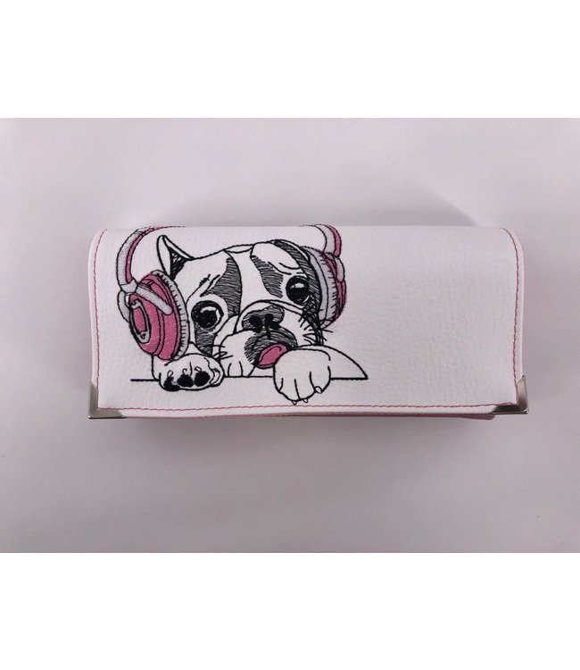 Geldbörse Französische Bulldogge mit Kopfhörern