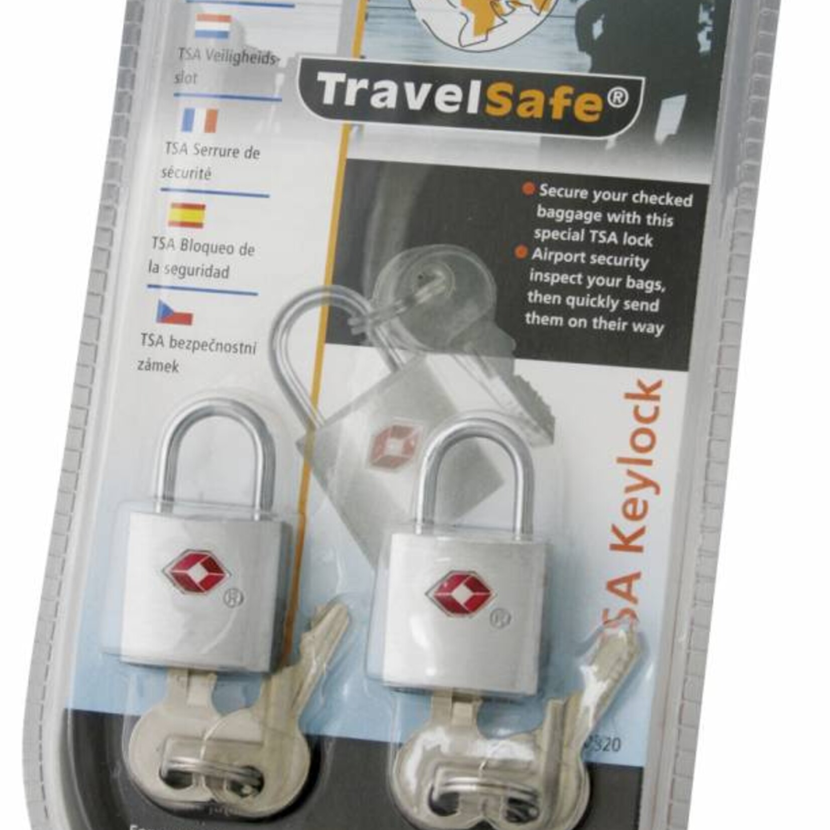Travelsafe TSA reisslotjes - set van 2 - geschikt voor ritsen