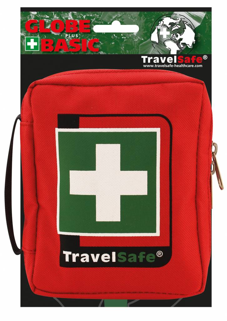 Travelsafe Globe Basic Bag - EHBO tas - rood