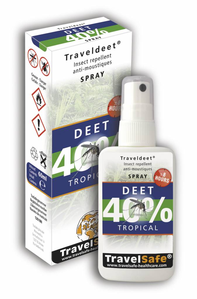 Inademen Beweren Percentage Travelsafe DEET 40% spray - 60ml - tropical - kopen? | Backpackspullen.nl