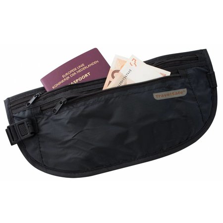 Travelsafe Travelsafe Moneybelt lichtgewicht – reisportemonnee - zwart – twee ritsen