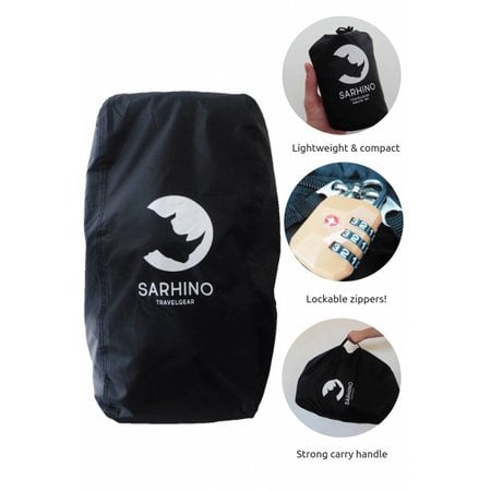 Sarhino Shield L 80-100l flightbag en regenhoes - zwart