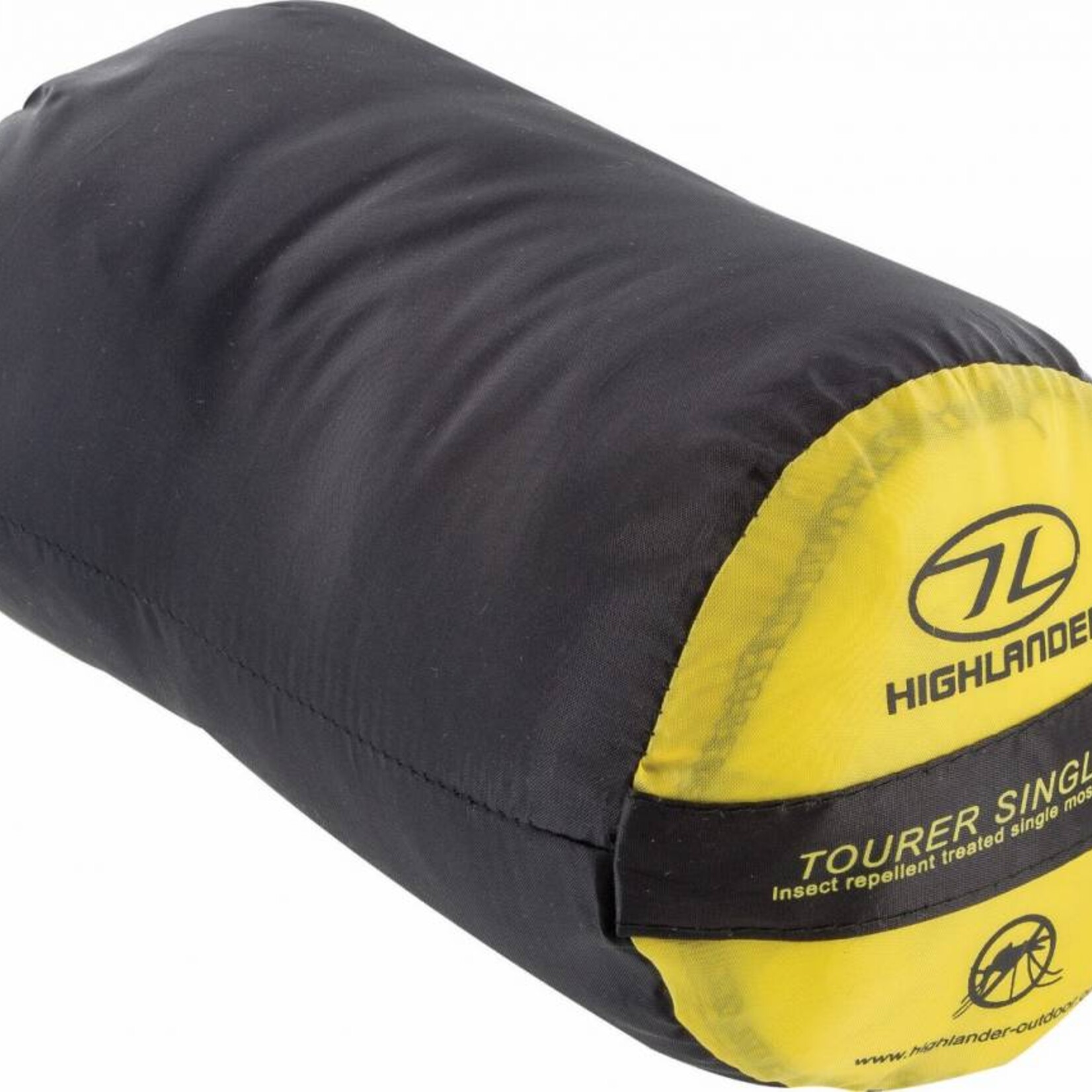 Highlander Tourer - 1 persoons reisklamboe  - geïmpregneerd muskietennet - wit
