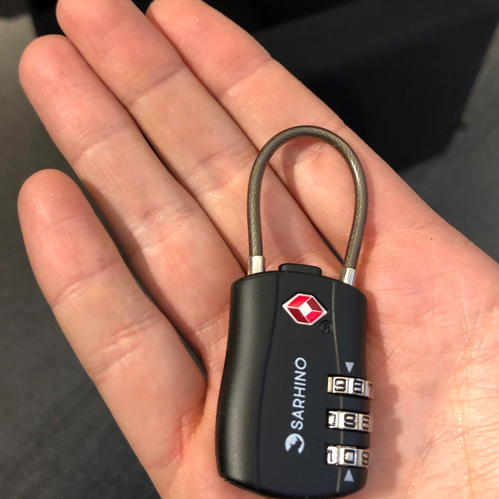 Sarhino Protect Zipper TSA cijferslot 3 cijfers - zwart