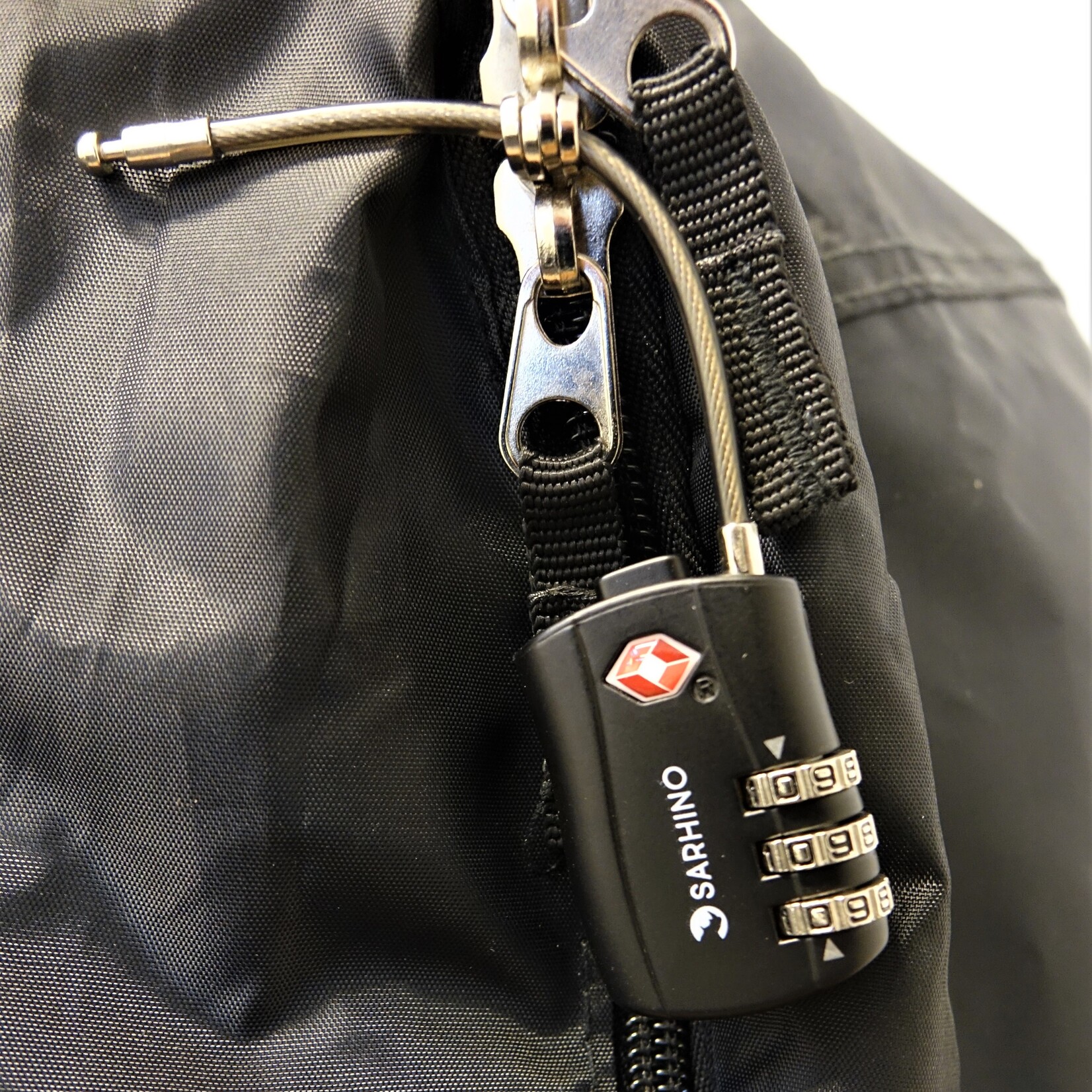 Sarhino Protect Zipper TSA cijferslot 3 cijfers - zwart