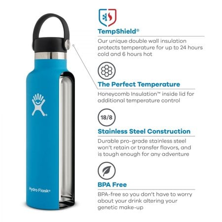 Hydro Flask 18 oz thermosfles 532ml Standard Mouth - flex cap