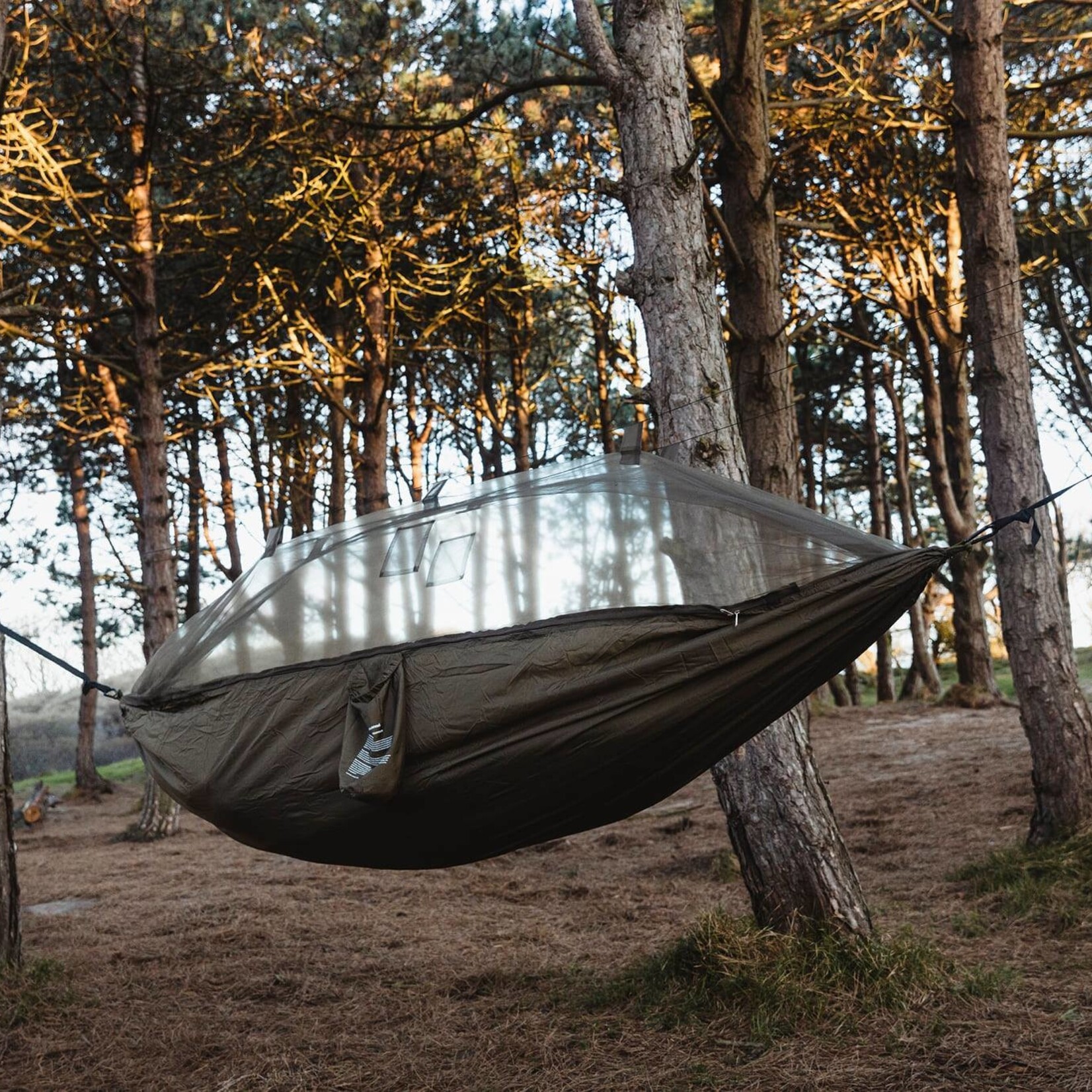 Highlander Crusader - trekking hangmat met tarp en mosquitonet - olive groen