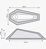 Highlander Blackthorn 1 XL - 1 persoons tent - trekkingtent - eenpersoonstent