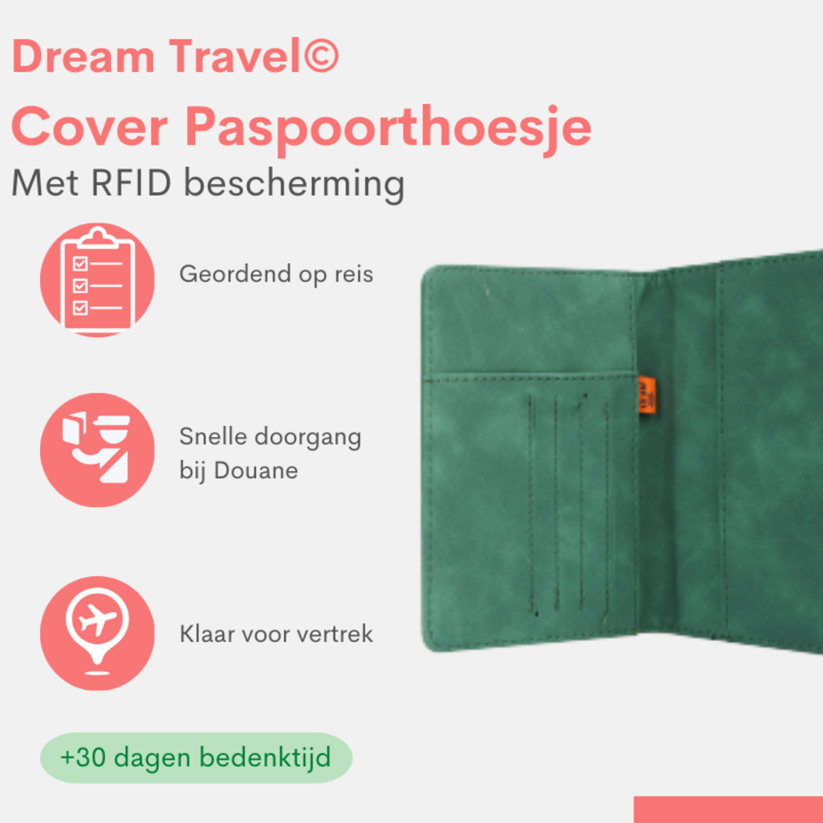 Dream Travel Cover paspoorthoesje - reisportemonnee