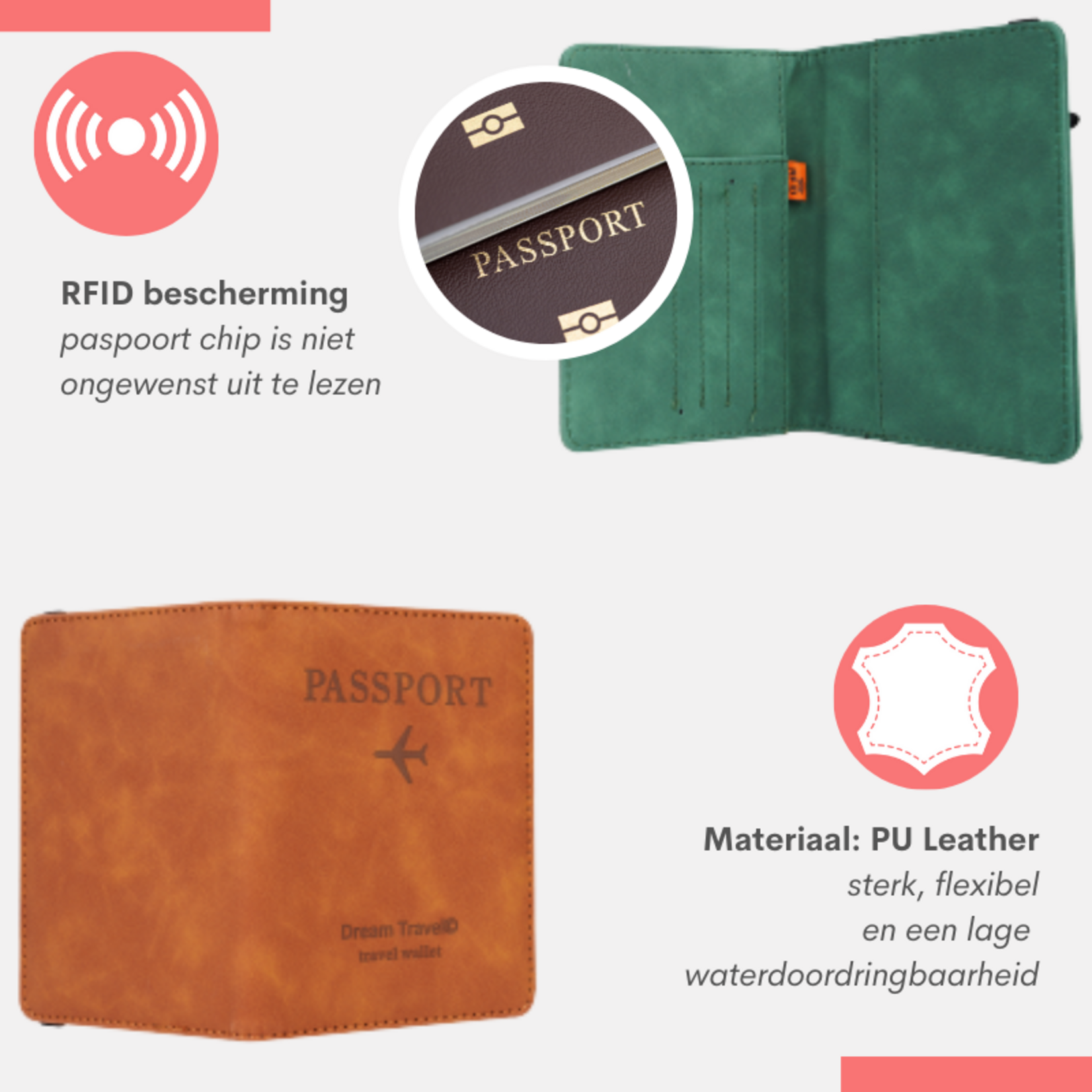 Dream Travel Cover paspoorthoesje - reisportemonnee