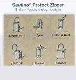 Sarhino Protect Zipper TSA cijferslot 3 cijfers - zwart