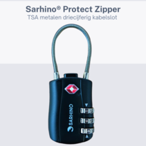 Protect Zipper TSA cijferslot 3 cijfers - zwart