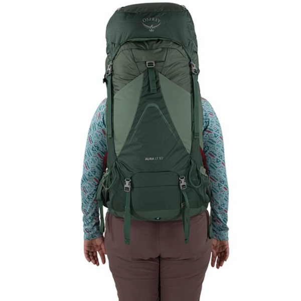 Onvervangbaar koppeling Dekbed Osprey Aura AG LT 50 backpack dames - Black | Backpackspullen.nl
