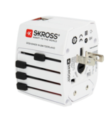 Skross Skross World Adapter MUV USB wereldstekker reisstekker - wit