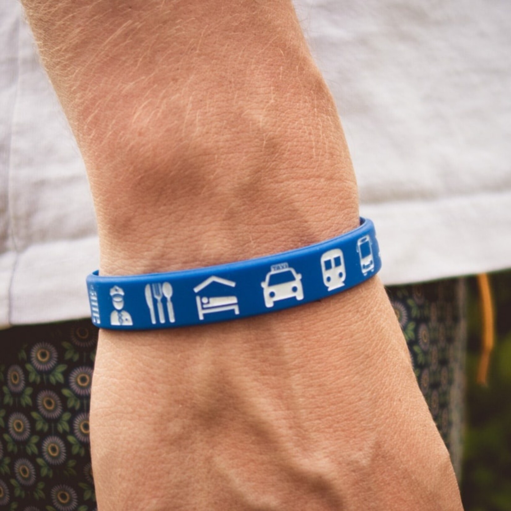 Ik ga op avontuur Travel bracelet - reisbandje icons -  heren / large