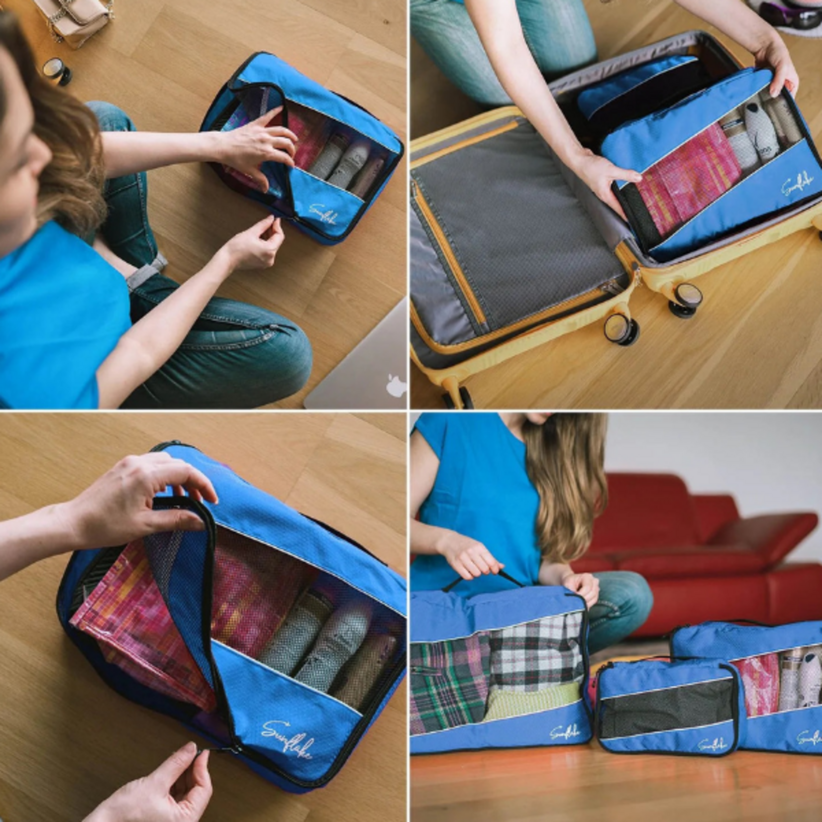 Sunflake Sunflake Packing Cubes Set  3 inpakzakken voor backpack of koffer