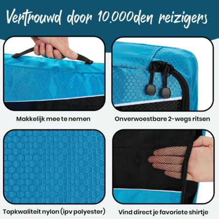 Sunflake Sunflake Packing Cubes Set  3 inpakzakken voor backpack of koffer