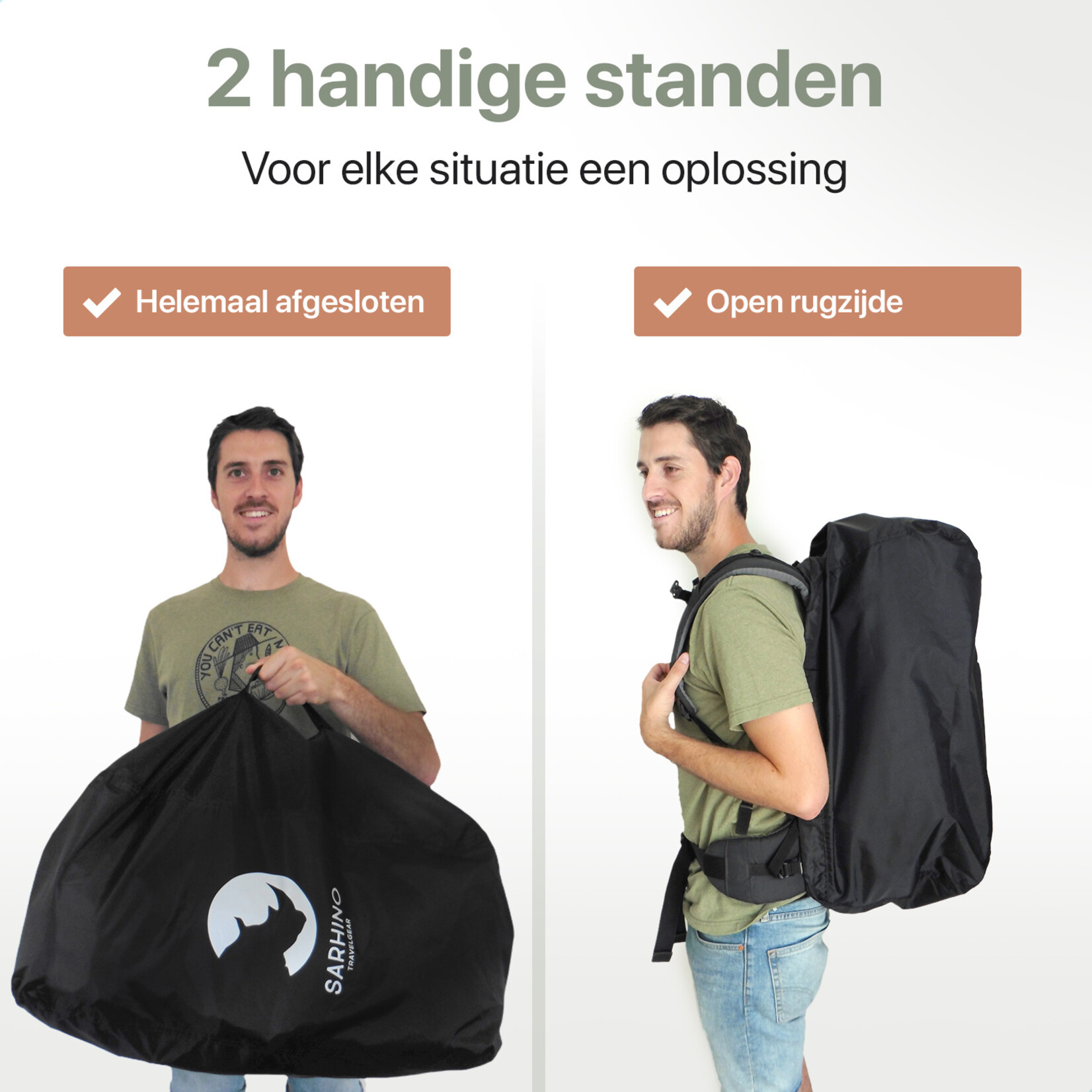 Sarhino Shield 50-100l flightbag en regenhoes - zwart