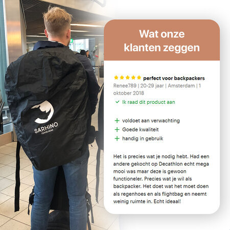 Sarhino Shield 50-100l flightbag en regenhoes - zwart