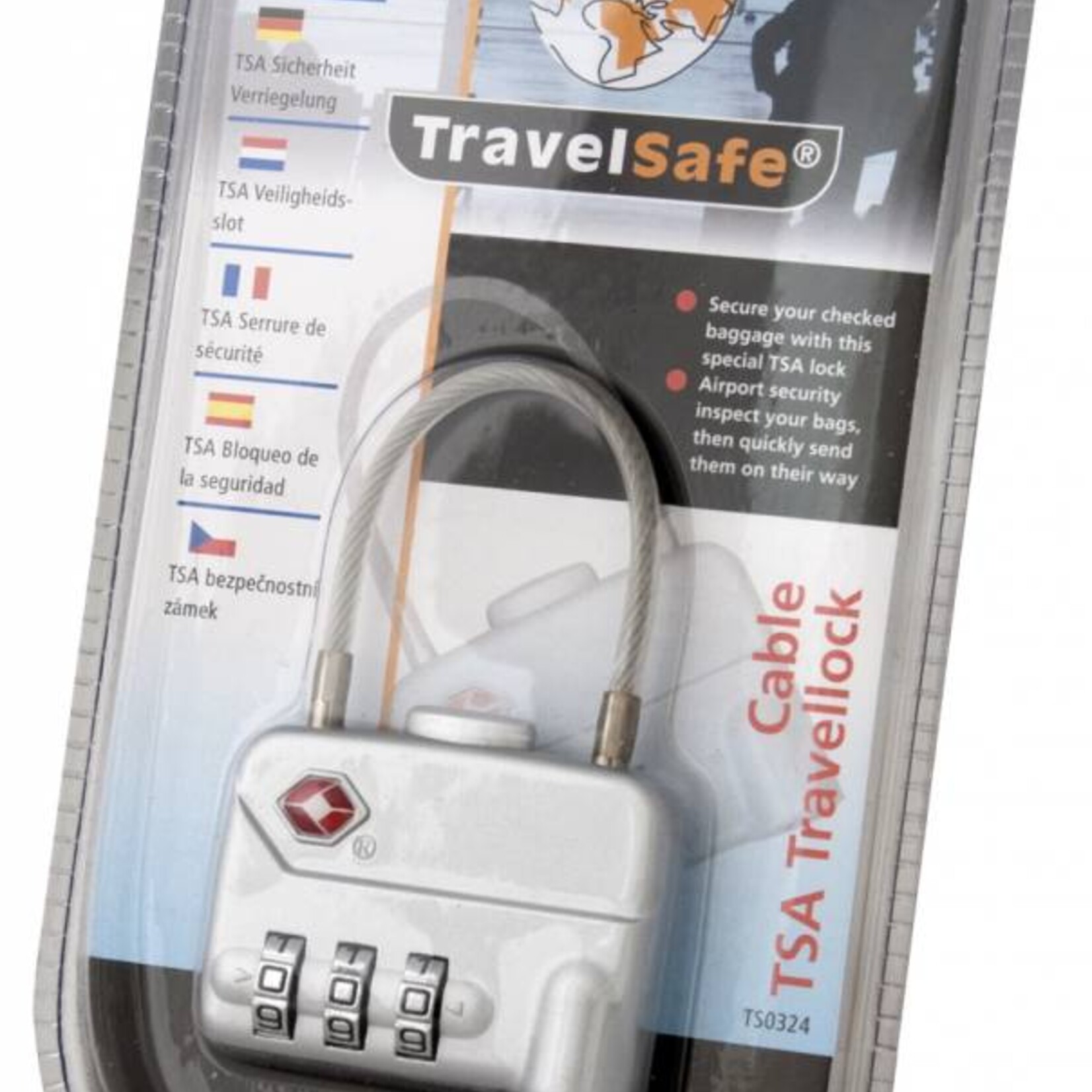 Travelsafe TSA cijferslot met kabel