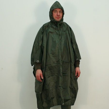 Highlander Poncho met capuchon - Olive