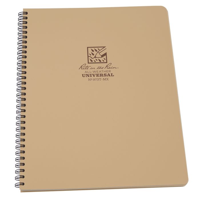 Maxi Side Spiral Notebook 22 X 28cm - Tan