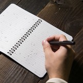 Side Spiralblock 12 X 18 cm - Schwarz