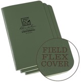 Field Flex Cover Notebook (3 pieces) 11,75cm x 17,5cm - Olive Drab