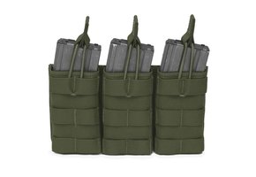 Triple Open 5.56 Mag Bungee Retention - Olive Drab