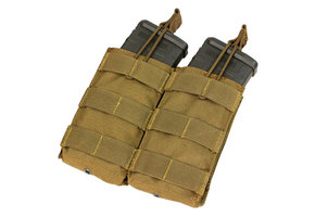 MA19 Double Open -Top M4 Mag Pouch - Coyote Brown