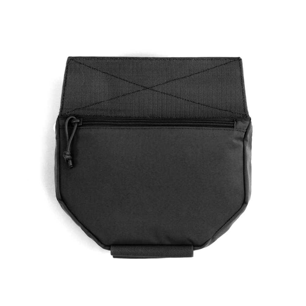 Drop Down Velcro Utility Pouch - Black - NLTactical