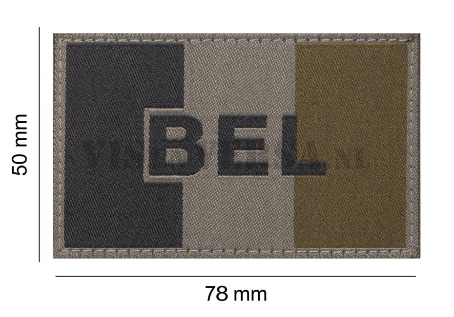 Belgian Flag 50 X 76mm - RAL7013
