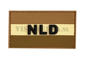 Rubber Badge - Nederlandse vlag - Desert