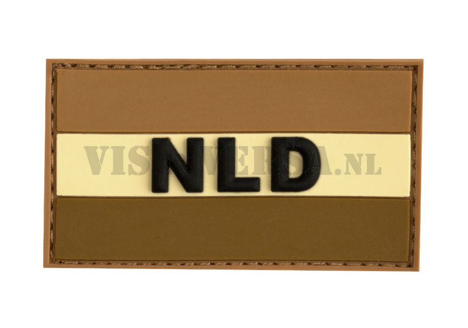 Rubber Badge - Dutch flag - Desert