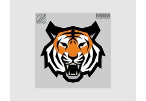 Tiger Head Patch - Desert